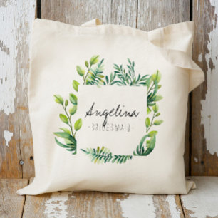 Tropical Plam Leaf Bridesmaid Favour Tote Bag