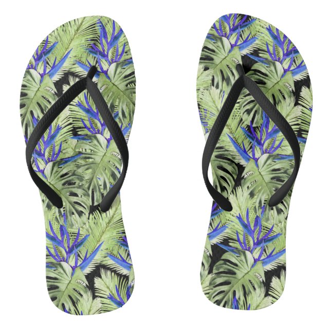 Tropical plant 2 thongs (Footbed)