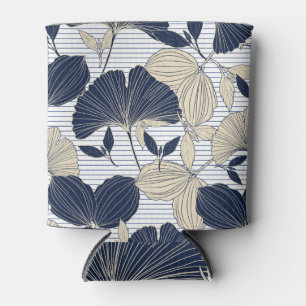 Tropical Plant Leaf Seamless Pattern Can Cooler