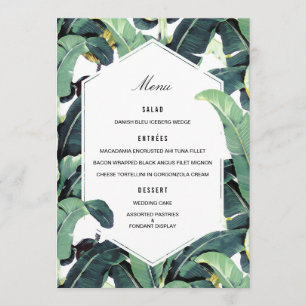 Tropical Plantation Destination Wedding Menu