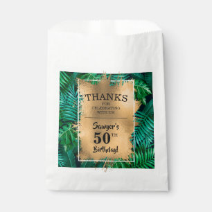 Tropical Plants 50th Birthday Party Favour Bag