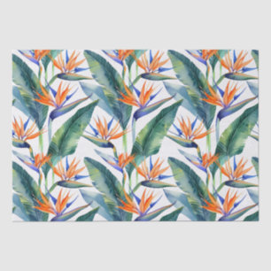 Tropical plants and flowers pattern tissue paper