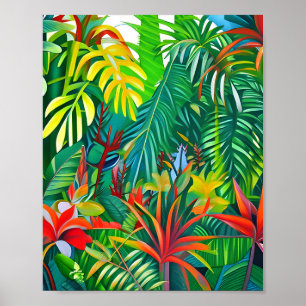Tropical plants Art  Poster