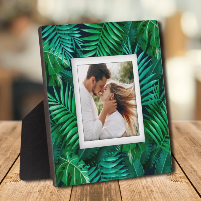 Tropical Plants Frameless Photo Easel Back Plaque (Tropical Plants Frameless Photo Easel Back Plaque)