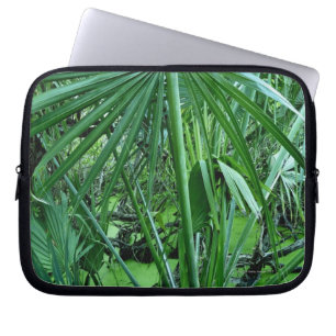 Tropical plants in salt pond laptop sleeve