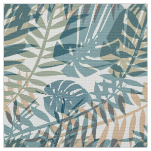 Tropical plants, jungle, tropics , beige ,leaves fabric