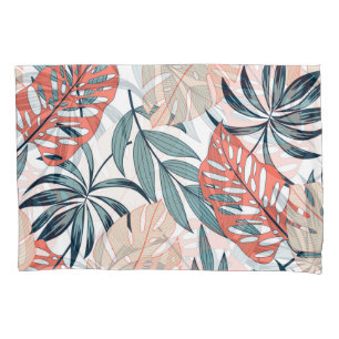Tropical Plants Leaves Fashion Print Pillowcase