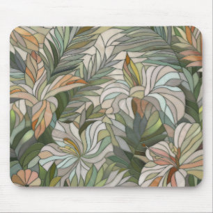 Tropical plants Mosaic Digital Art Mouse Pad