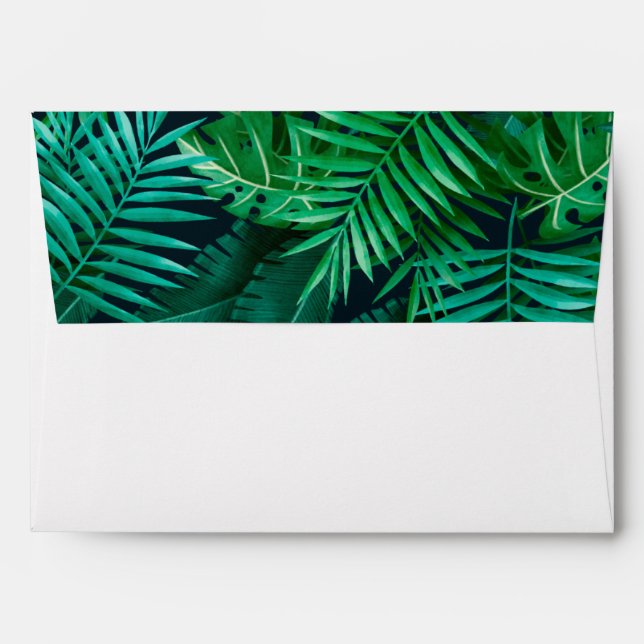Tropical Plants Pattern Envelope (Back (Top Flap))
