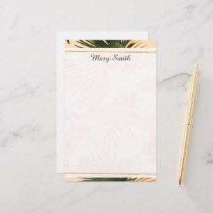 Tropical plants personalised stationery