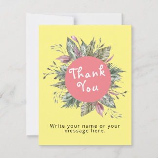 Tropical Plants Thank You Card