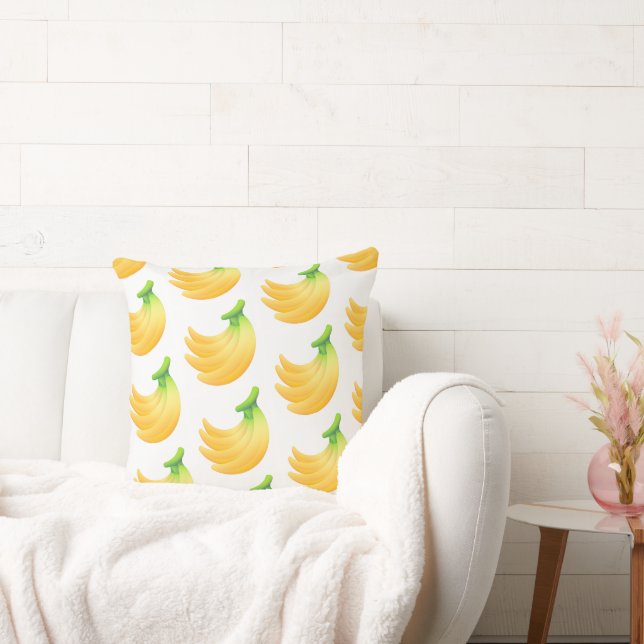 Tropical Playful Cute Summer Fun Yellow Cushion (Couch)