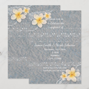 Tropical Plumeria Flower Summer Party Invitations