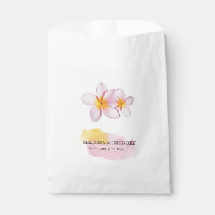 Tropical Plumeria Frangipani Wedding  Favour Bag