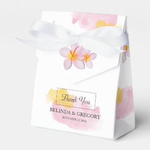 Tropical Plumeria Frangipani Wedding Favour Box