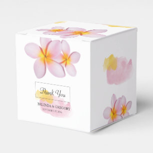 Tropical Plumeria Frangipani Wedding  Favour Box