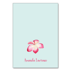 Tropical Plumeria Personalised Place Cards
