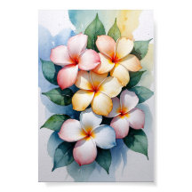 Tropical Plumeria Watercolor Harmony