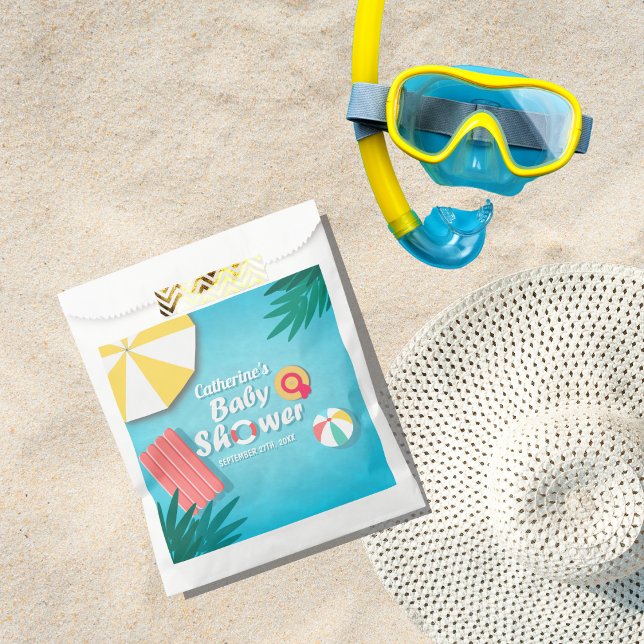 Tropical Pool Party Summer Baby Shower  Favour Bag (Creator Uploaded)