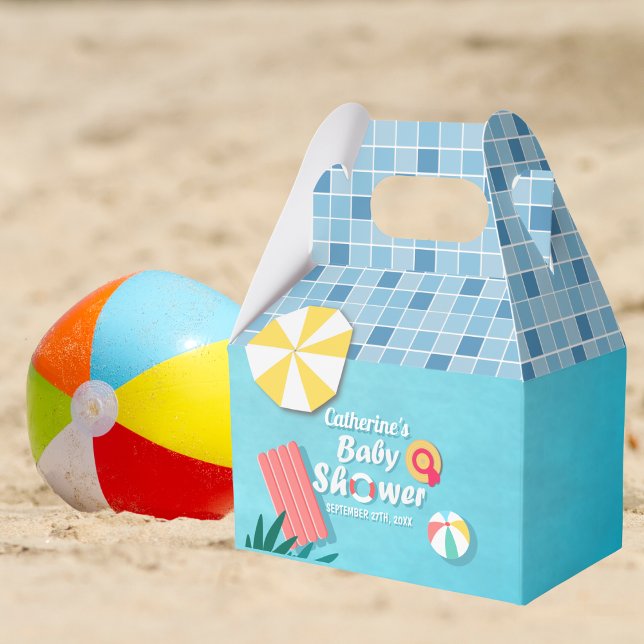 Tropical Pool Party Summer Baby Shower  Favour Box (Creator Uploaded)
