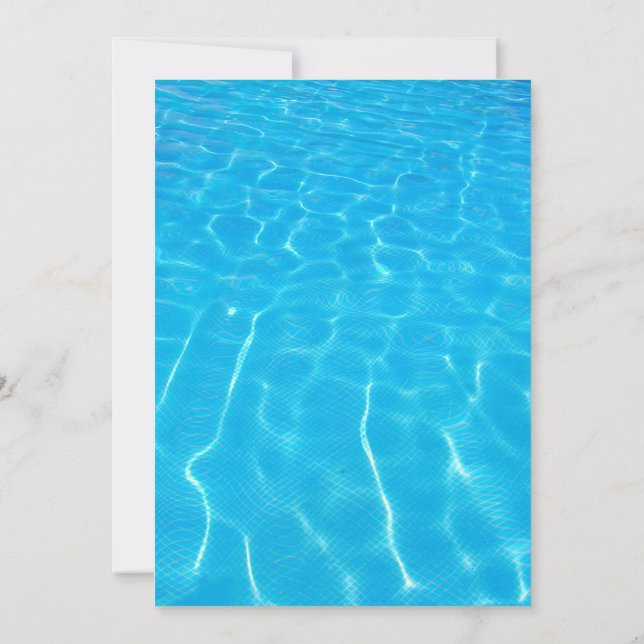Tropical Pool Party | Summer Birthday Invitation (Back)