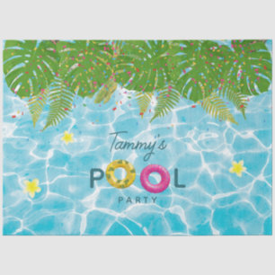 Tropical Pool Party Swimming Pool Birthday Tissue Paper