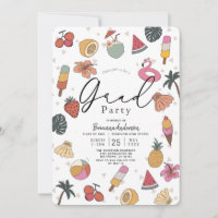 Tropical Pool Summer Items Graduation