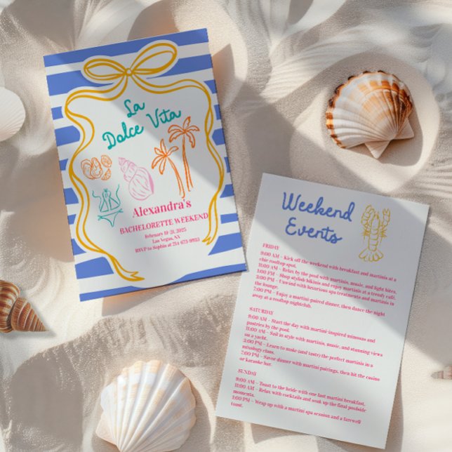 Tropical Poolside Bachelorette Weekend Invitation (Creator Uploaded)