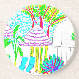 Tropical Poolside Coaster