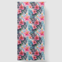 Tropical print curtains