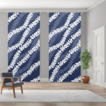 Tropical print curtains