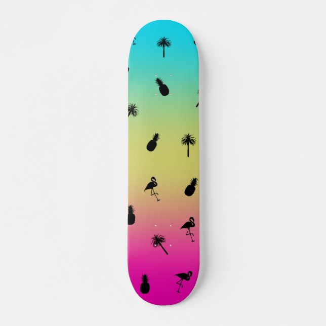 Tropical Print Skateboard (Front)
