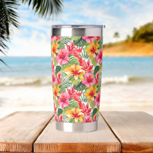 Tropical Print Thermal Tumbler