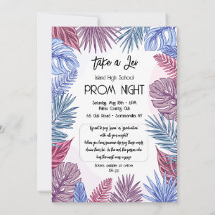 Tropical Prom Invitation