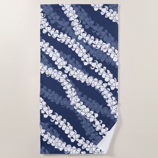 Tropical puakenikeni beach towel (Front)