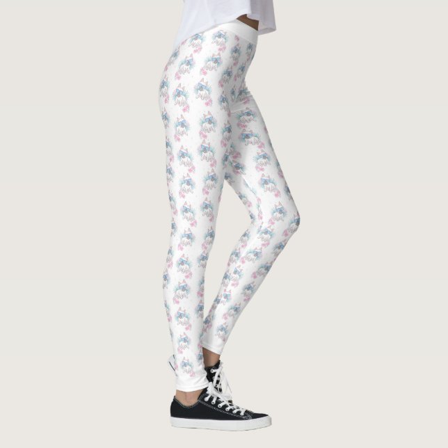 Tropical Pugs Leggings (Right)