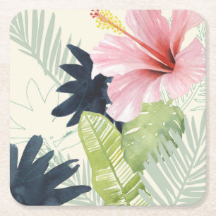 Tropical Punch Collection Square Paper Coaster