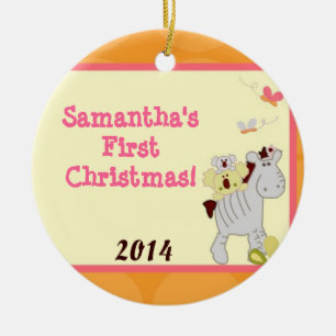 Tropical Punch Safari Personalised Name Ornament