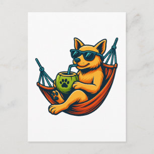 Tropical Pup Vibes Postcard