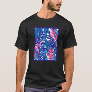 Tropical Purple  Beach Hawaiian Aloha Purple Hawai T-Shirt