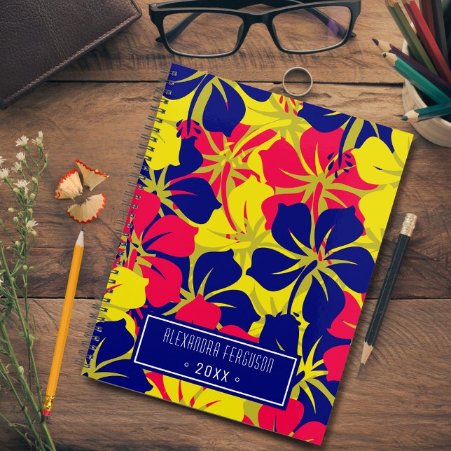 Tropical Purple-Blue Pink Yellow Floral Pattern Planner (Creator Uploaded)