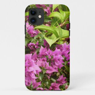 Tropical Purple Bougainvillea Floral iPhone 11 Case