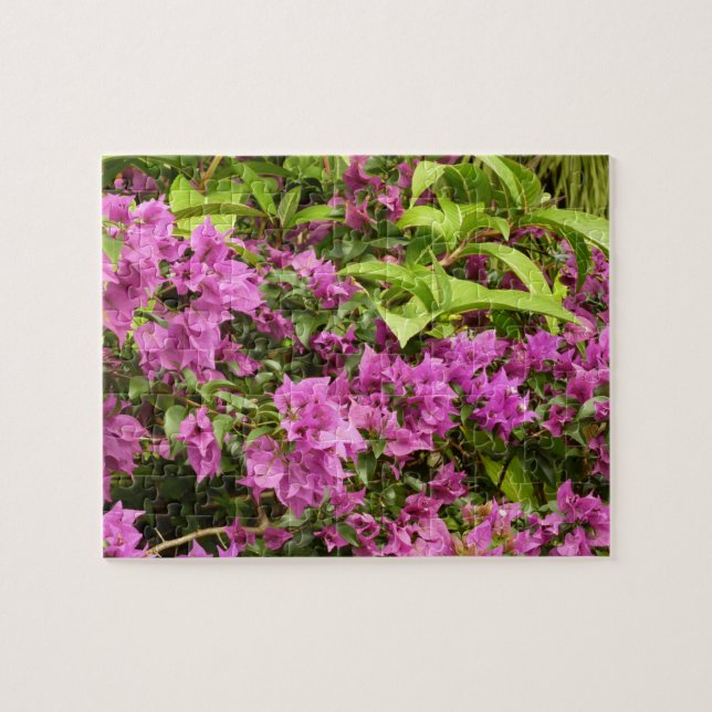Tropical Purple Bougainvillea Floral Jigsaw Puzzle (Horizontal)