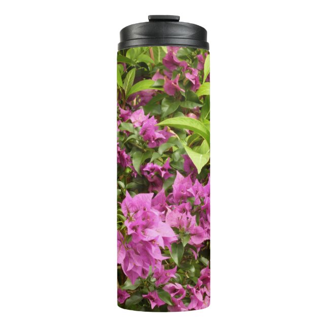 Tropical Purple Bougainvillea Thermal Tumbler (Front)