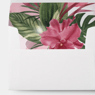 Tropical purple orchid mailing envelope