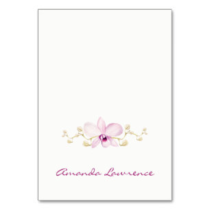 Tropical Purple Orchid Personalised Place Cards