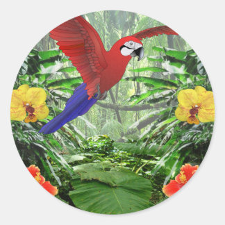 Tropical Rain Forest Classic Round Sticker