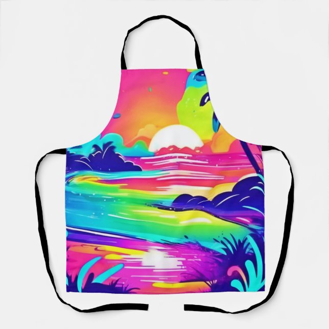 Tropical Rainbow Beach Dream Apron (Front)