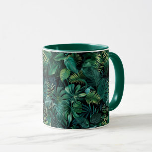 Tropical Rainforest Leaves Mug