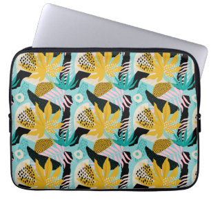 Tropical Rainforest Leaves Pattern Laptop Sleeve
